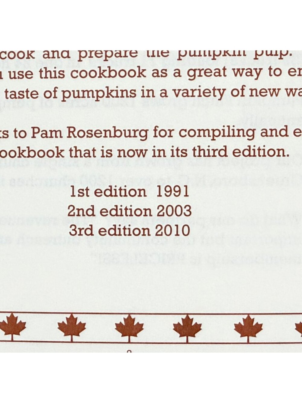 Pumpkin Patch Cookbook 3rd Edition 2010 Spiral-Bound Pumpkin Focused Recipes - Picture 3 of 7